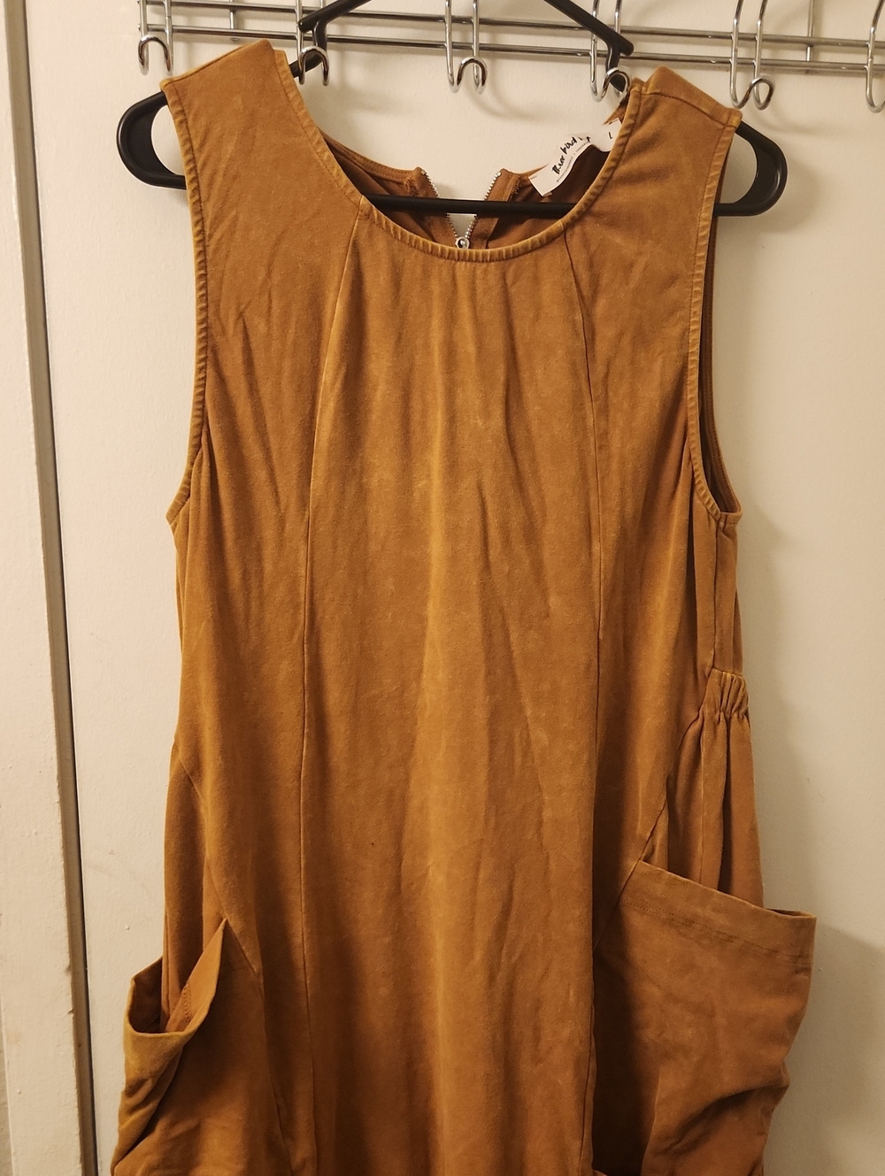 Tree Bird Nest turning point washed cargo jumpsuit-Camel Easel - Picture 6 of 14